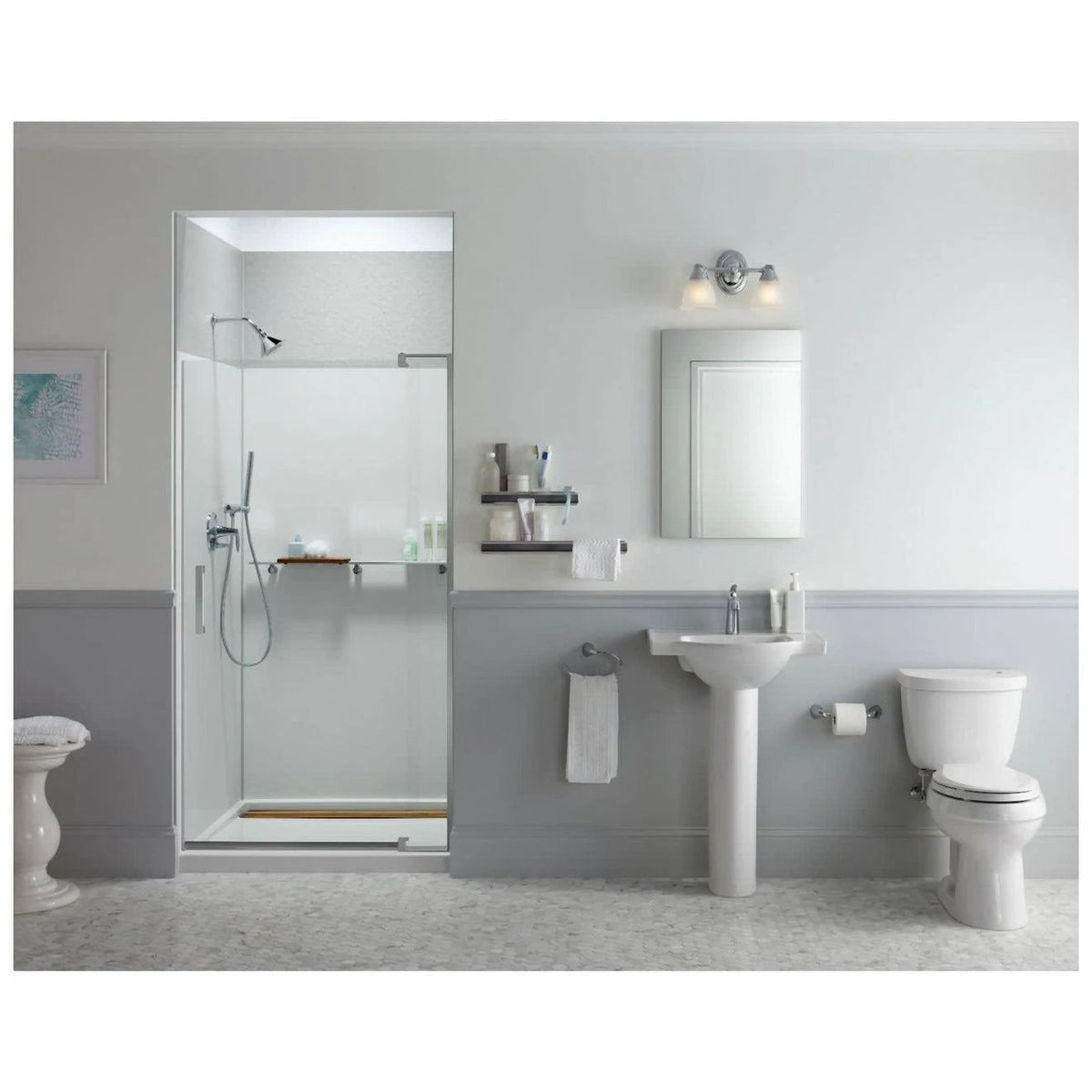 Single-Hole Sink Basin, 24-Inch, Ice Grey O89835