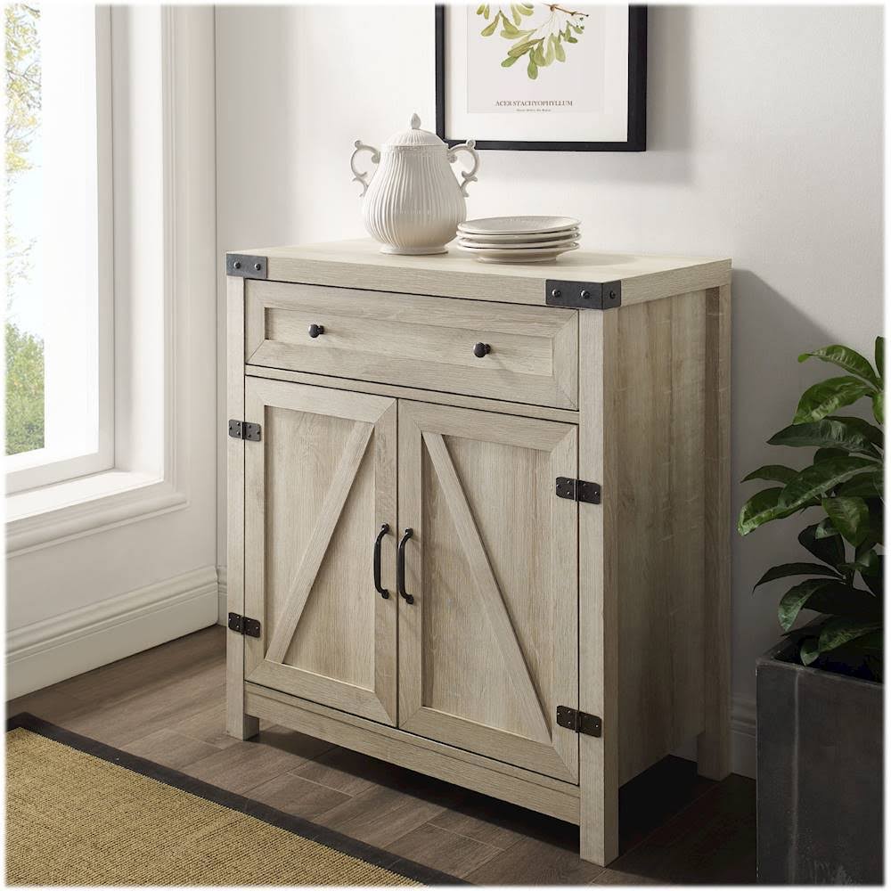 White Oak Barn Door Accent Cabinet A221