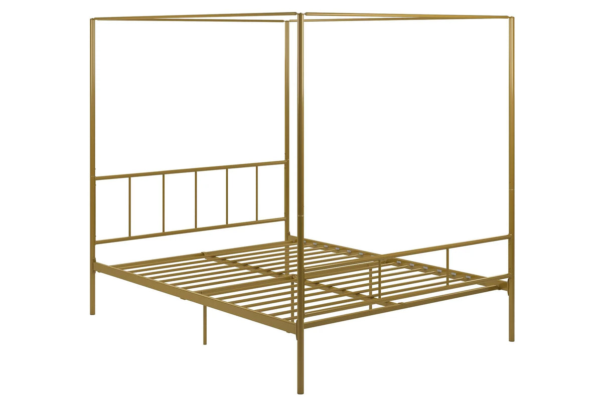 Queen Black Metal Canopy Platform Bed Frame O6521