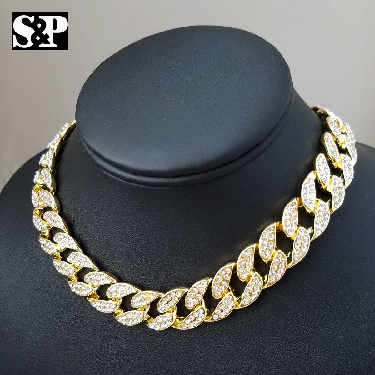 18" Full Iced Cuban Choker Chain Necklace N828979
