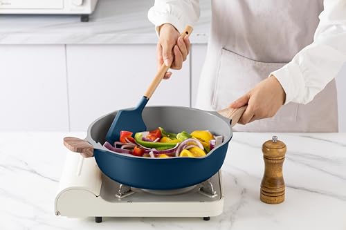 14 Pcs Nonstick Cast Aluminum Cookware Set with Utensils O18837
