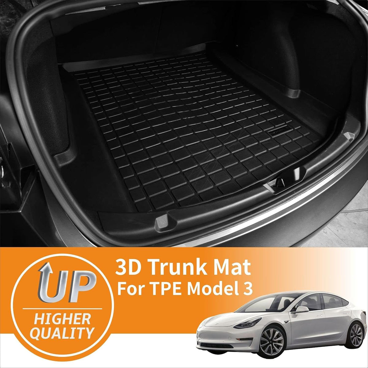 TPE Material Rear Trunk Mats for Tesla Model 3 I34555