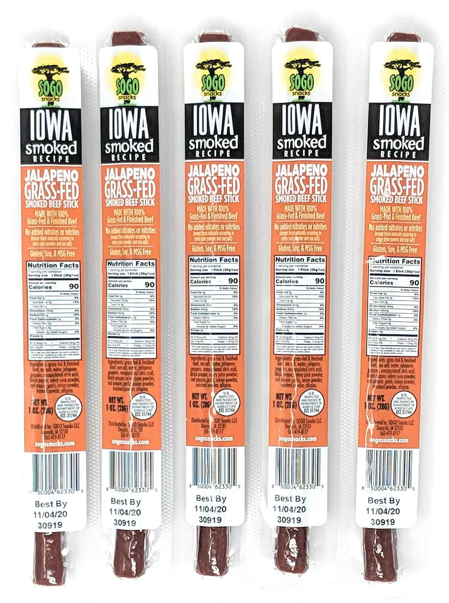 No Sugar 100% Grass-fed Non-GMO Beef Sticks 144-ct X419