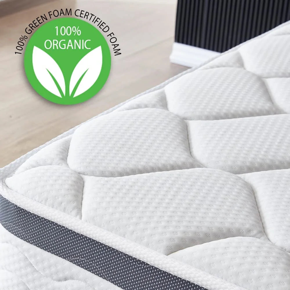 Twin Size 10 Inch Memory Foam Spring Hybrid Mattress J1586