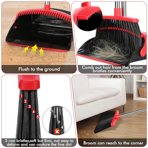 11.8" Broom and Dustpan Set with Extendable Handle B3799