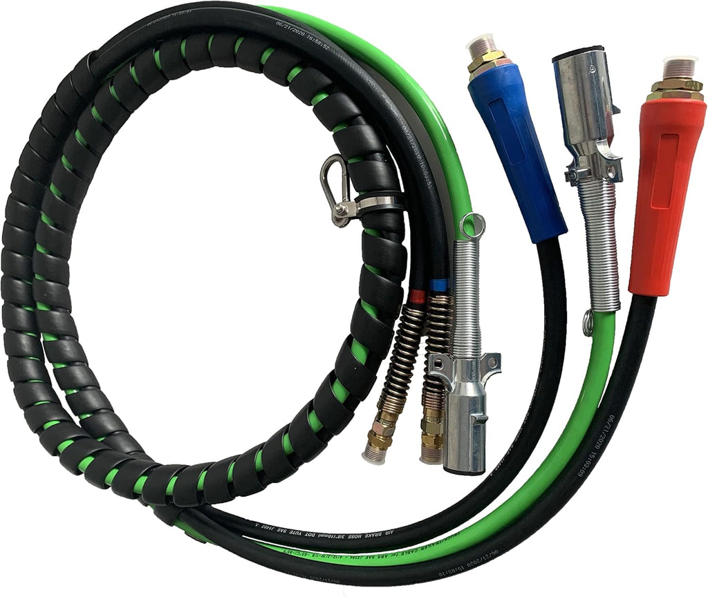 3 in 1 Air Brake Line 15 Ft Copper Electrical Cable & Air Hose Assembly Z958762