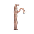 Antique Copper Single-Hole Vessel Bathroom Faucet E342204