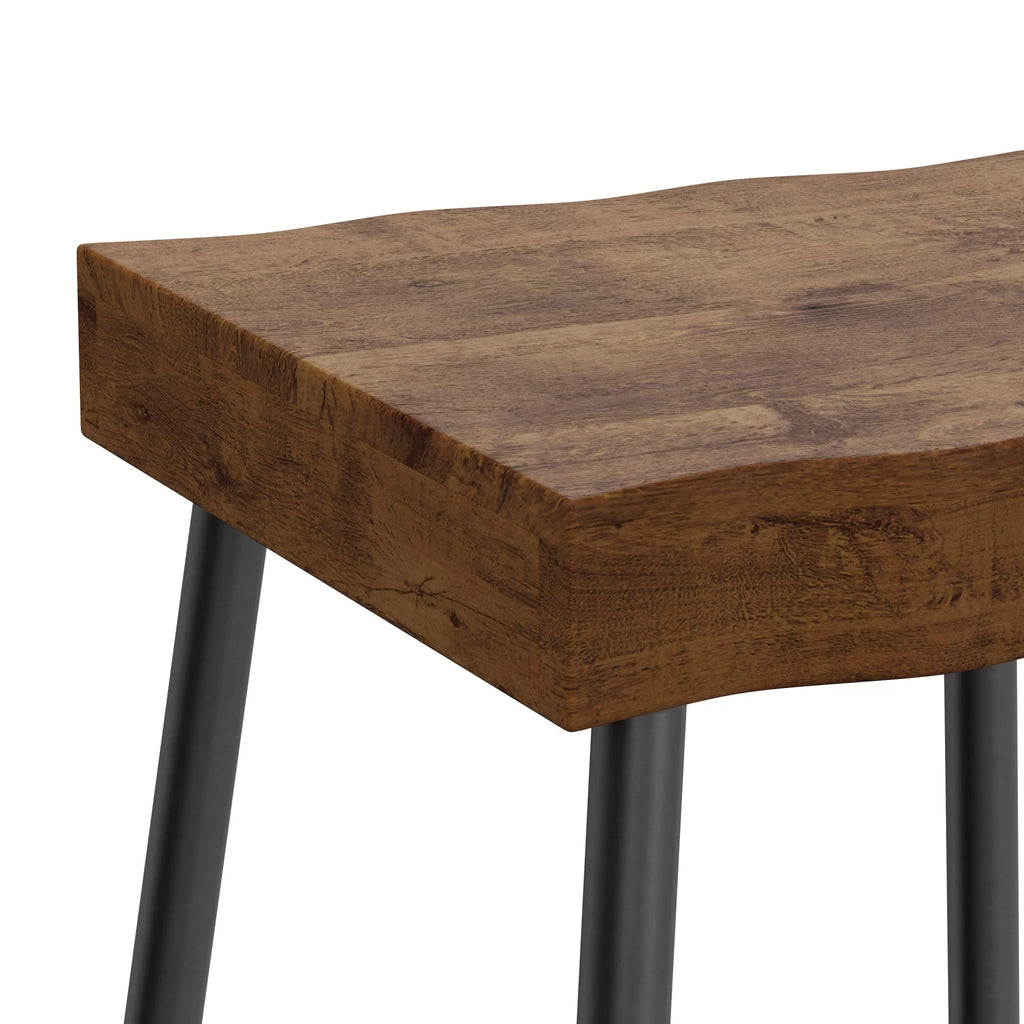 Natural Sheesham Wood Backless Counter Height Stool G653