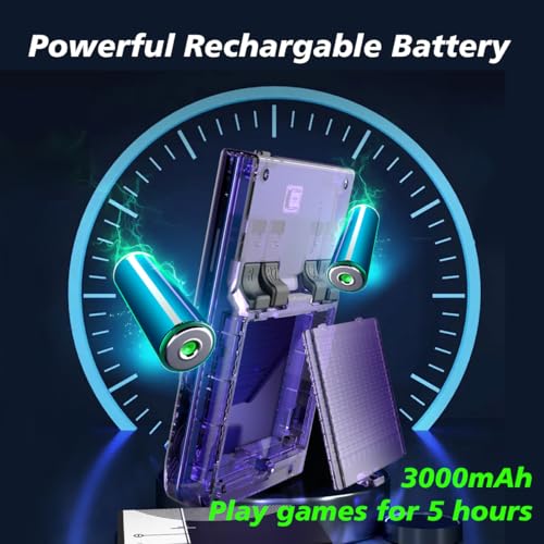 Handheld Gaming Device with 3.5'' IPS Screen, 64G TF Card, Purple A478