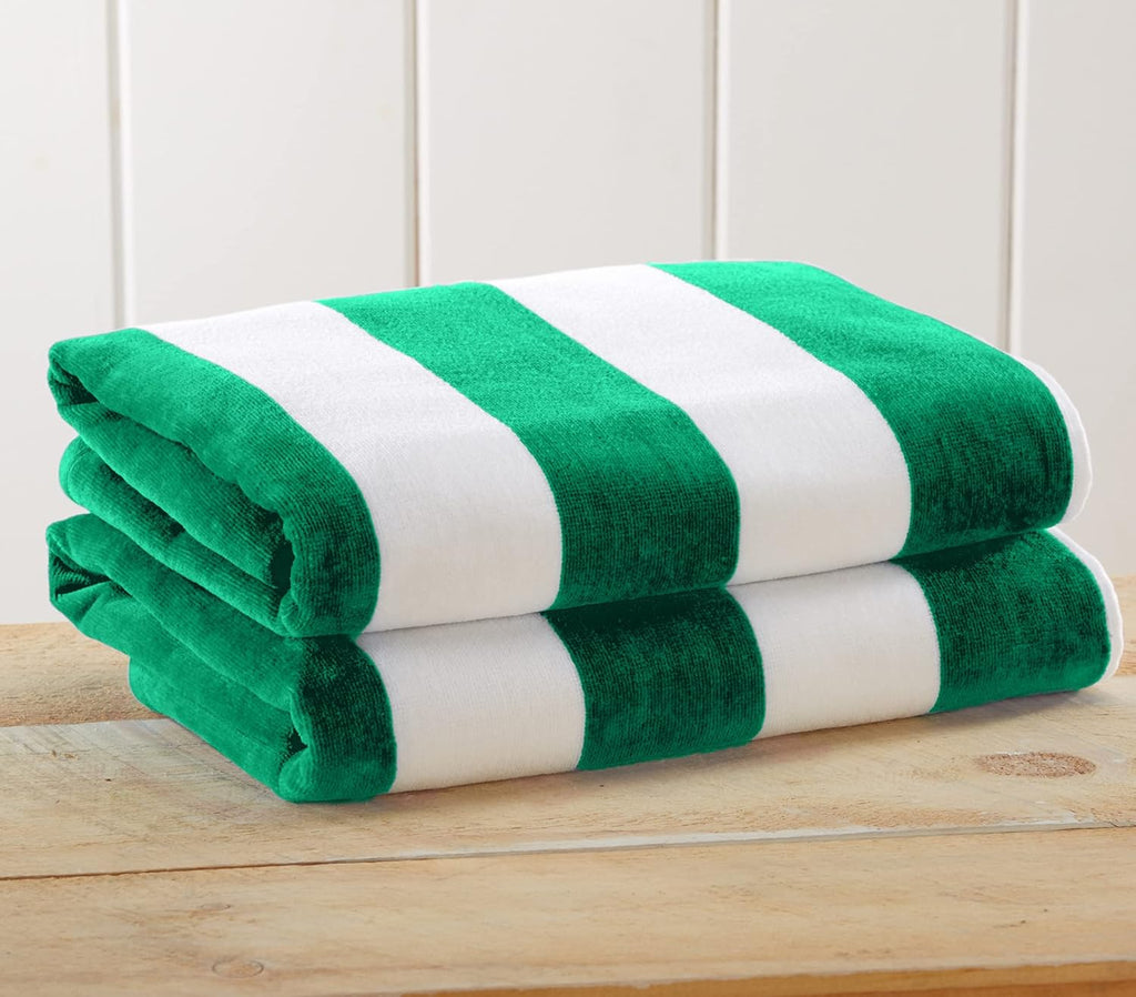 4 Pack Plush Velour 100% Cotton Beach Towels (Navy, 30 x 60) E877