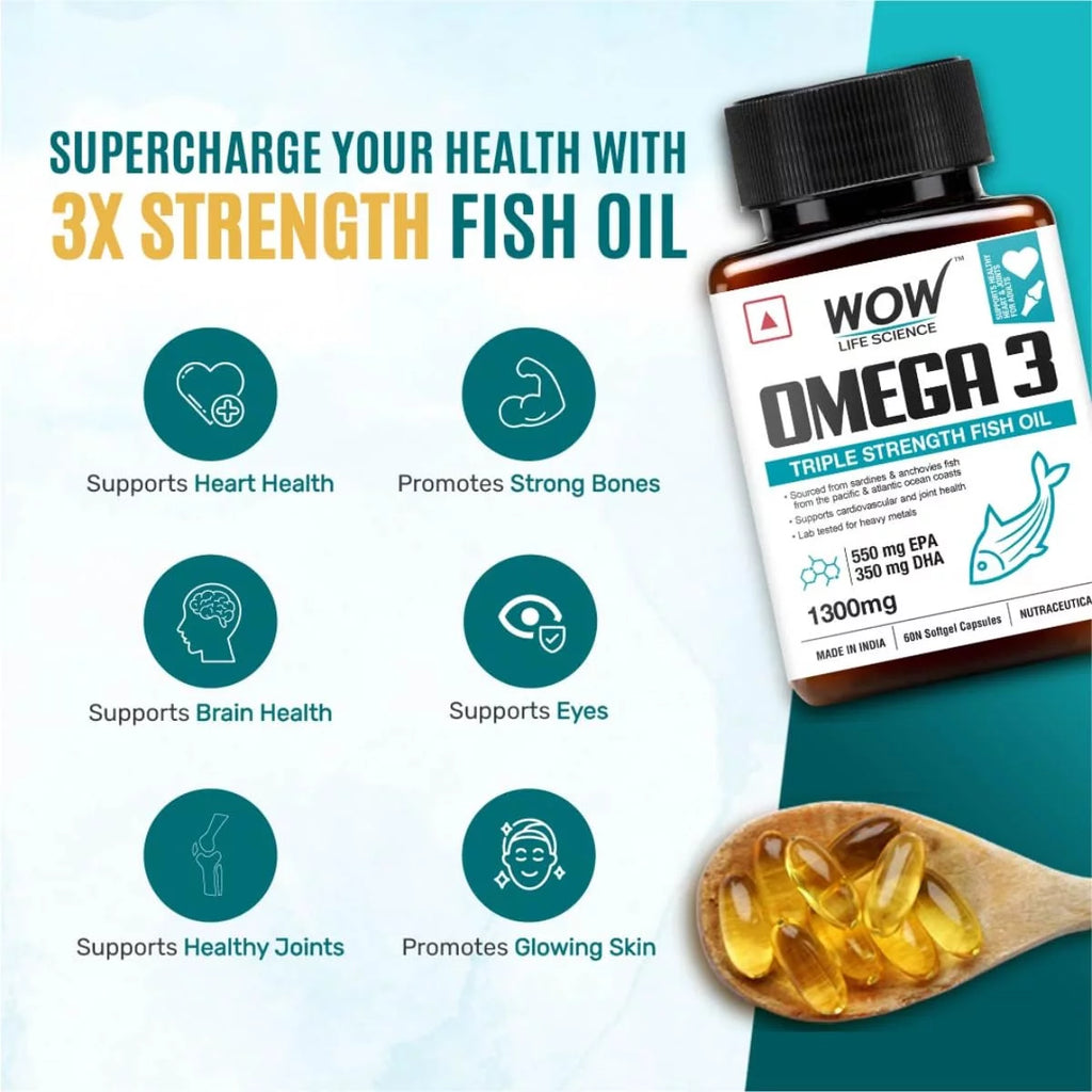 Omega 3 Fish Oil 1300mg 60 Capsules B133