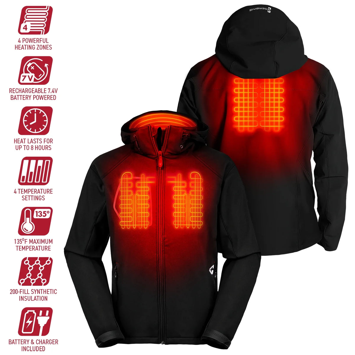 Heated Softshell Jacket - XL Z692