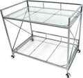 Industrial Modern Iron and Glass Bar Cart K758557