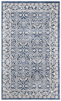 Navy Light Grey Geometric Area Rug M68899