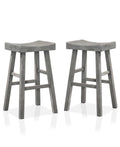 Saddle Bar Stool Set of 2 Gray V361