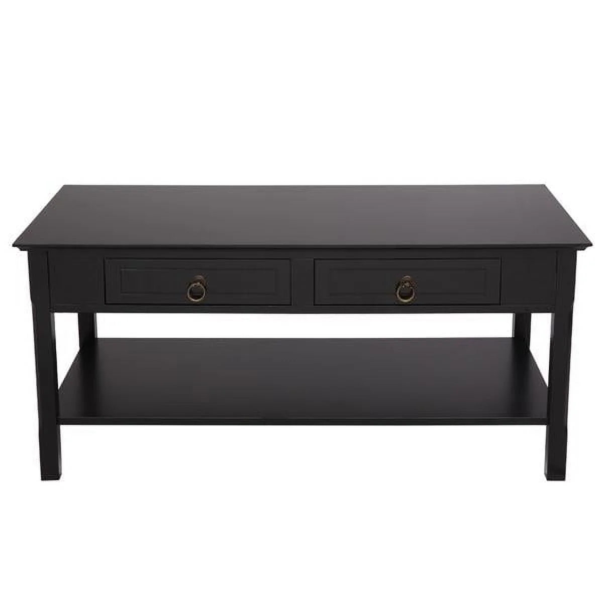 Black Solid Wood Coffee Table A6643