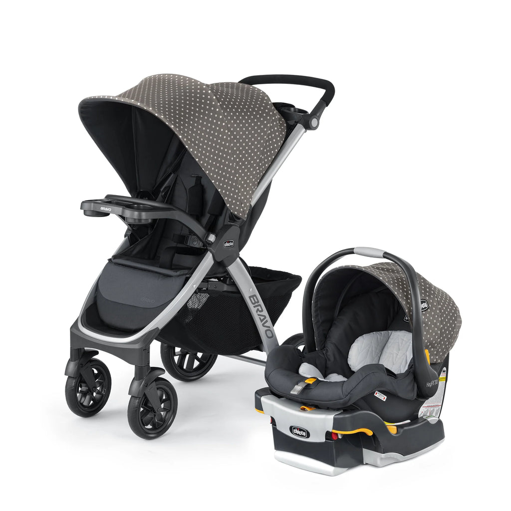 Black Stroller with Infant Car Seat V1757