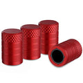 Black Anodized Aluminum Tire Valve Stem Caps, 4 pcs D731