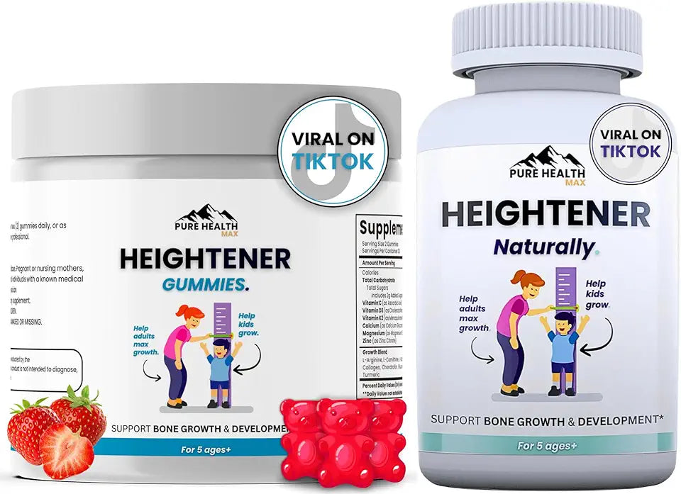 Heightener Capsules + Heightener Gummies with L-Arginine, Calcium X624