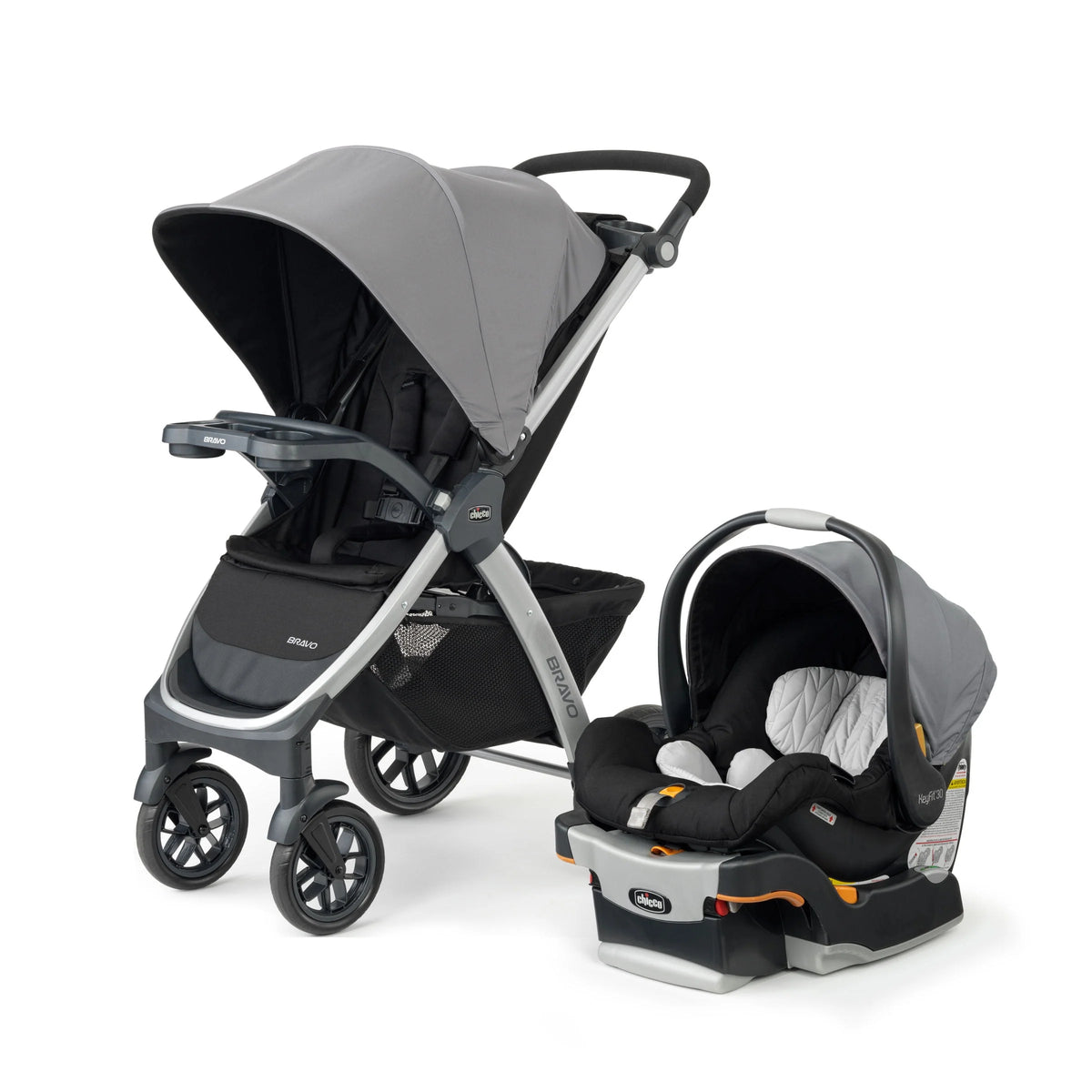 Black Stroller with Infant Car Seat V1757