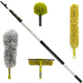 24 Foot Extension Pole Cleaning Kit with 3 Dusting Attachments and 1 Window Squeegee V584961