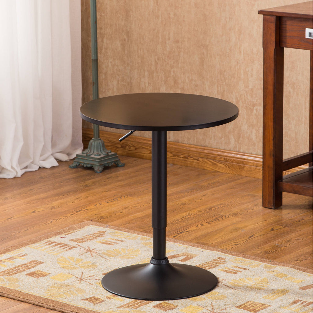 Black Round Adjustable Height Metal Bar Table L460739