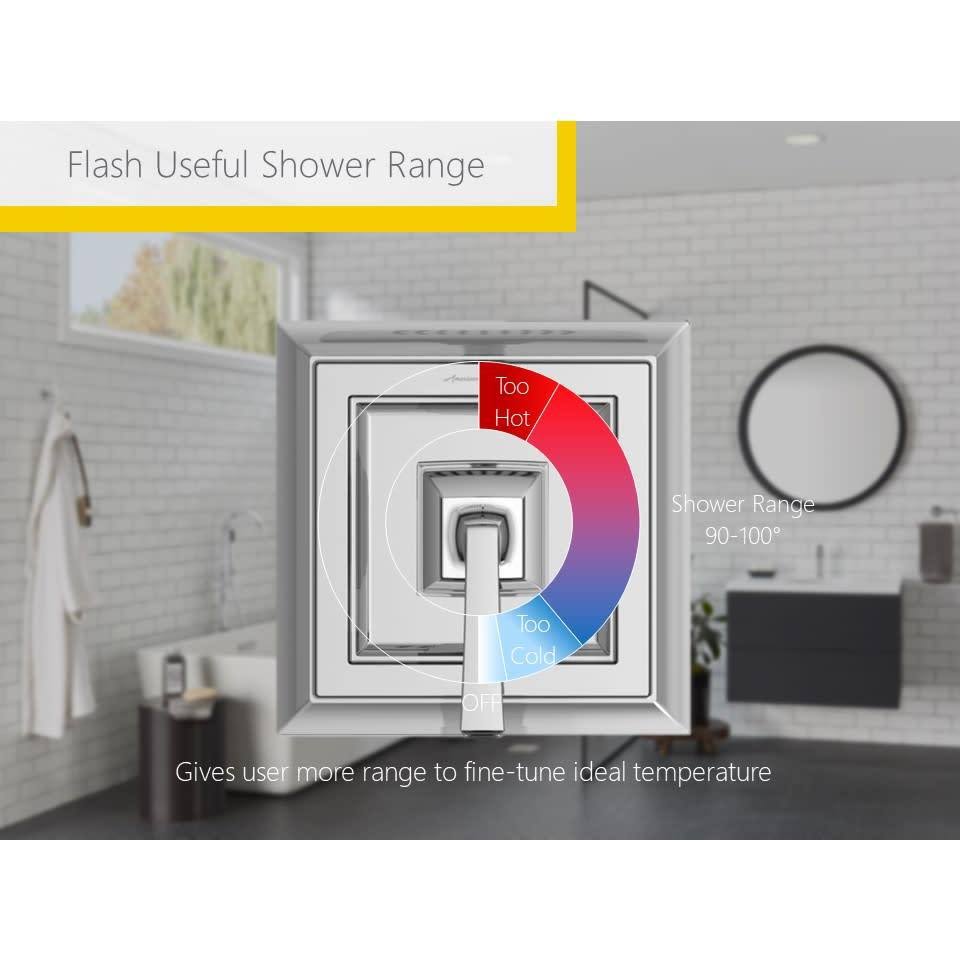 Polished Chrome Shower Trim Kit with Shower Head and Cartridge Y761438