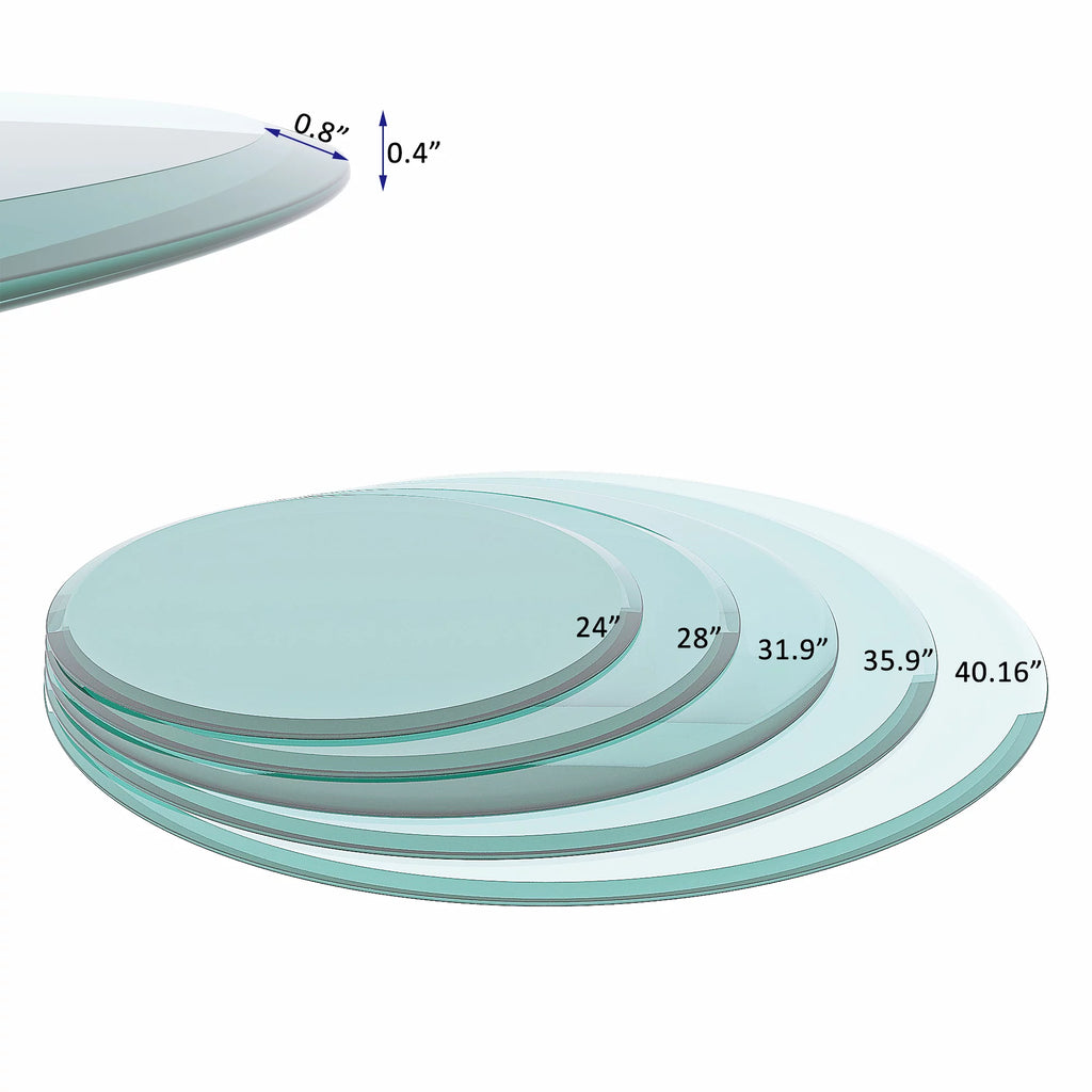40'' Round Clear Tempered Glass Table Top T73320