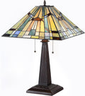 2 Light Mission Table Lamp 16" Shade T1742