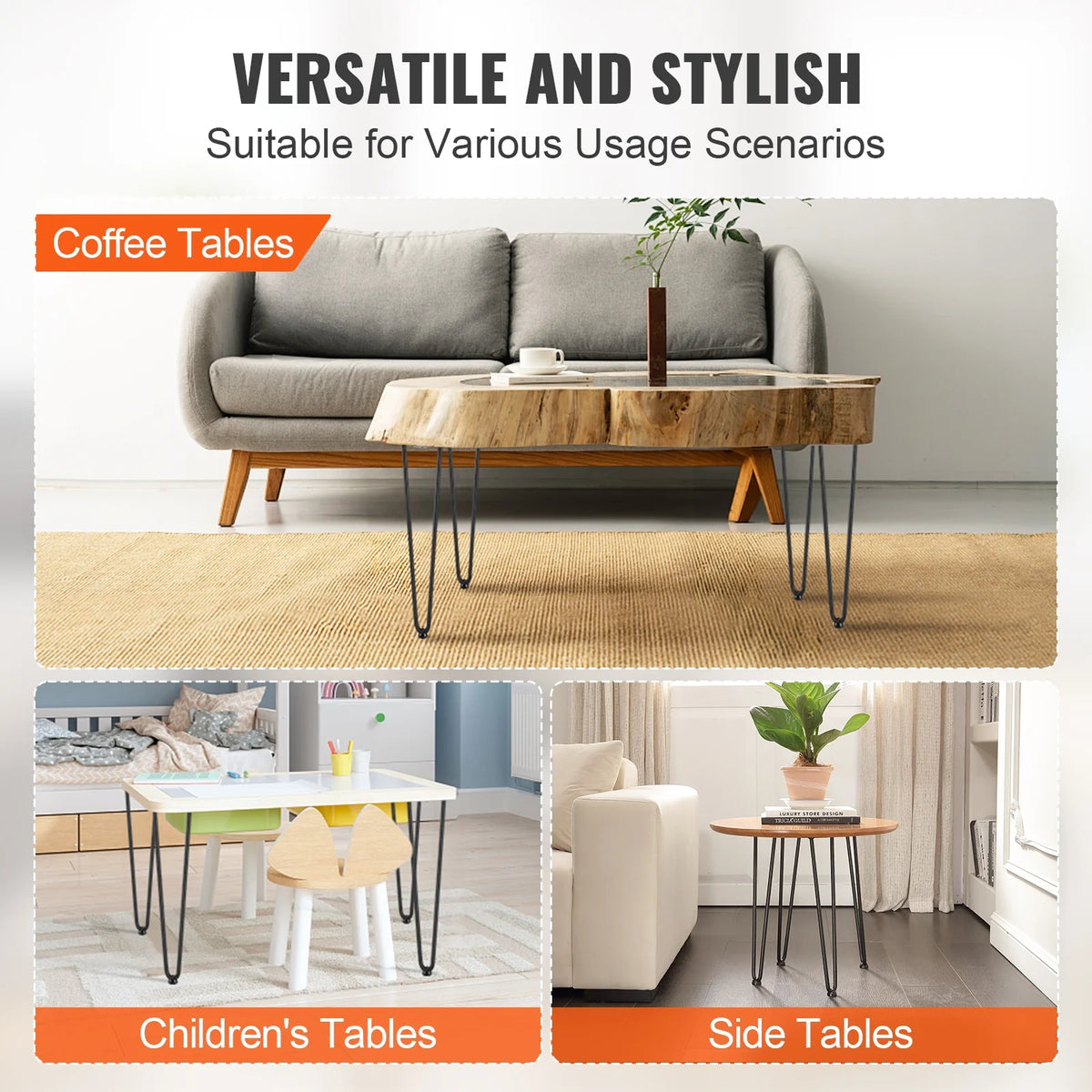 19" Solid Metal Heavy Duty Furniture Legs P742270