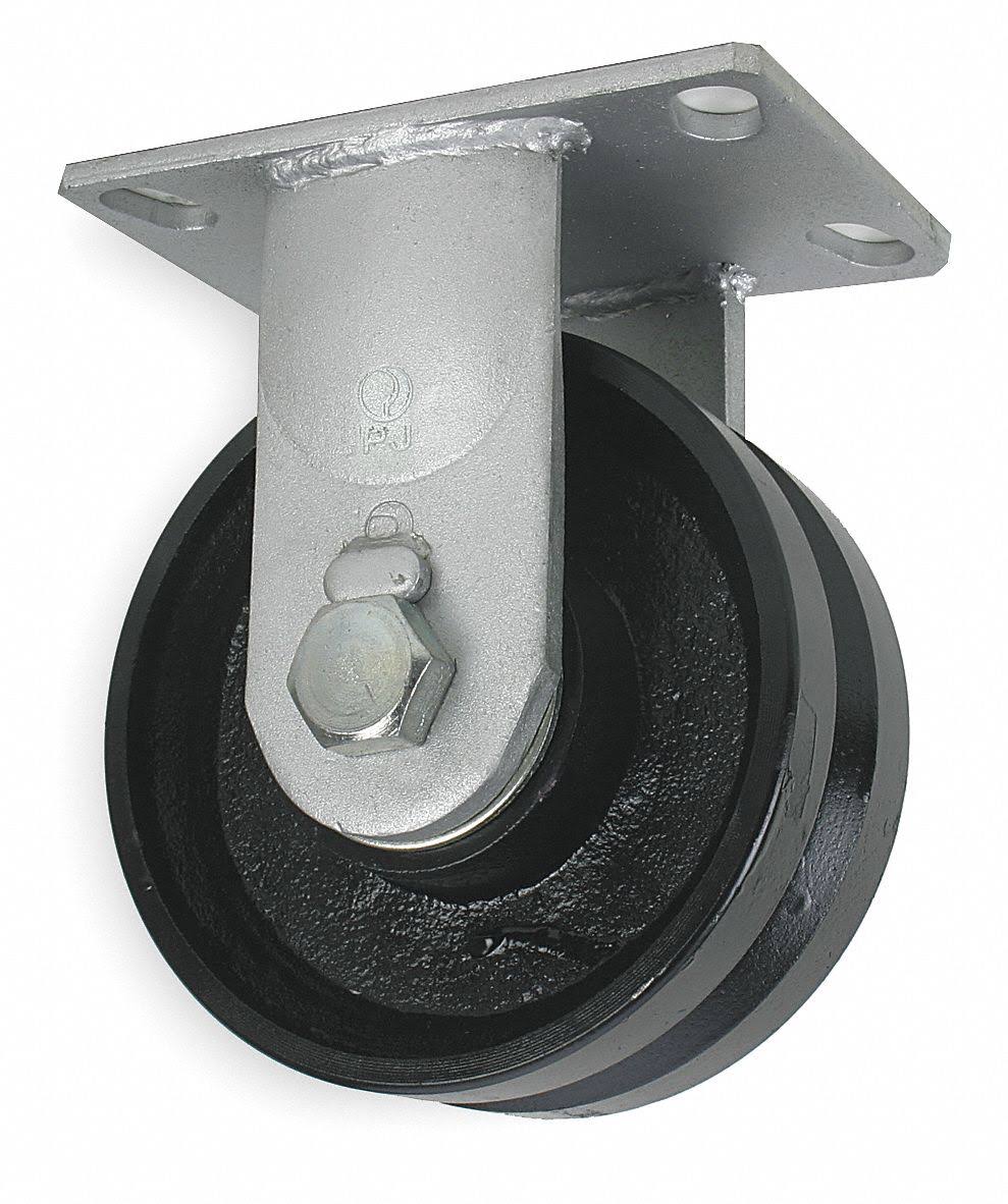 Rigid V-Groove Track-Wheel Plate Caster V412