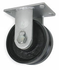 Rigid V-Groove Track-Wheel Plate Caster V412