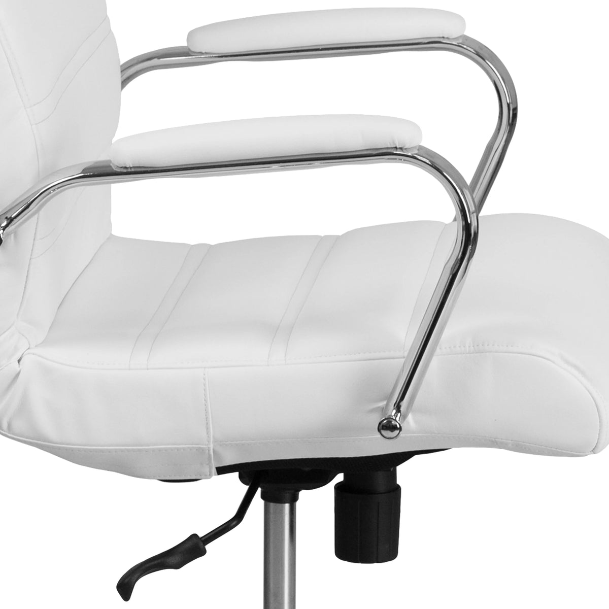 White High Back Executive Swivel Office Chair with Chrome Arms M760