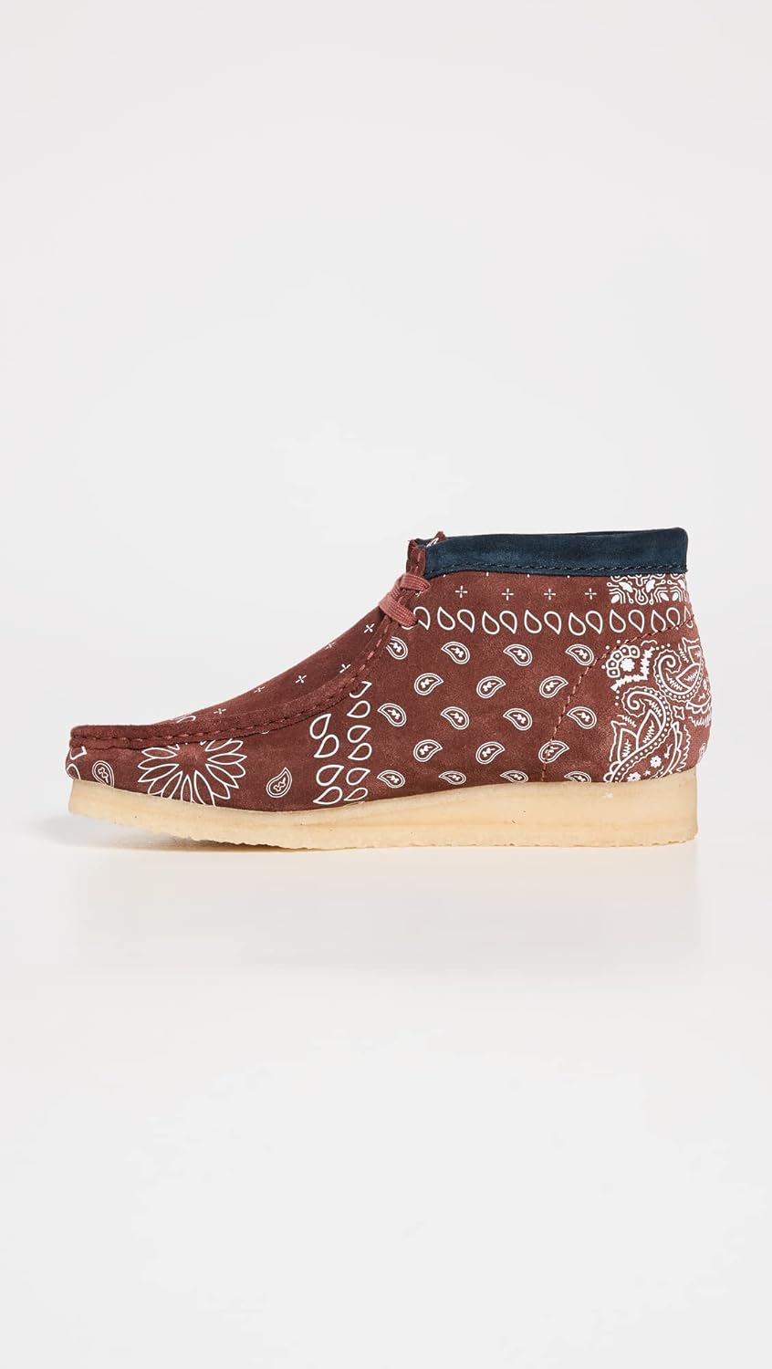 Brick Paisley Brown Print Wallabee Boots T918