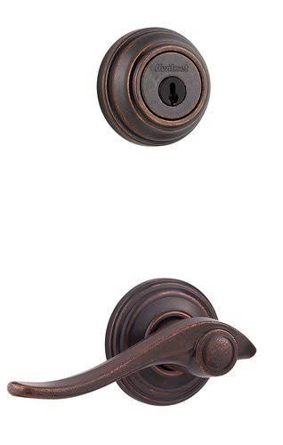 Right Hand Avalon Lever Interior Double Cylinder Handleset Trim Satin Nickel Finish W5353