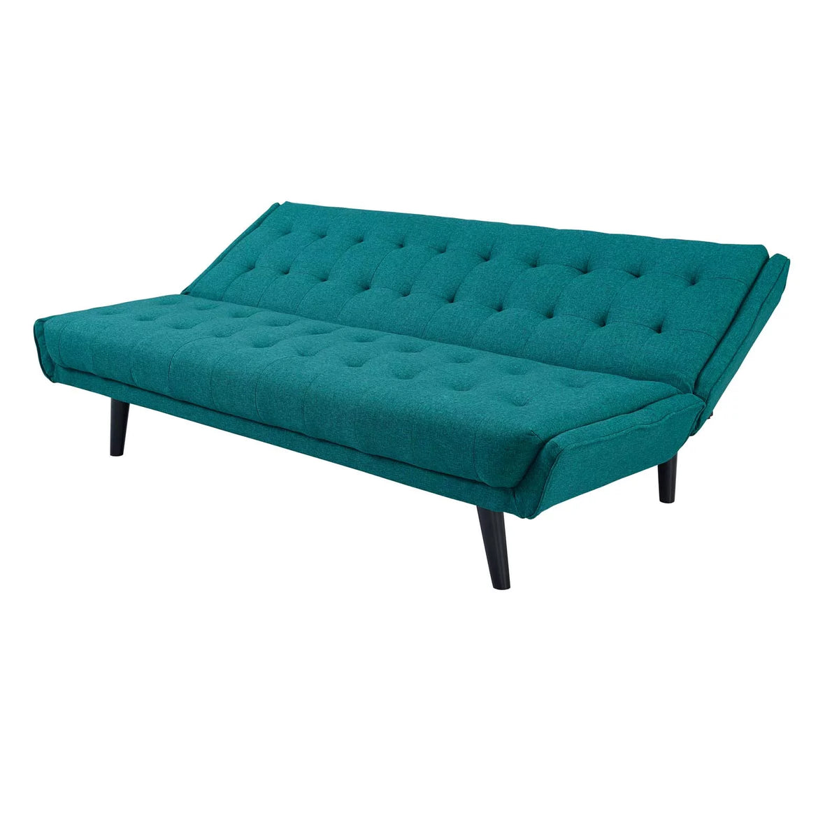 Aqua Blue Fabric Tufted Sofa Bed K8635