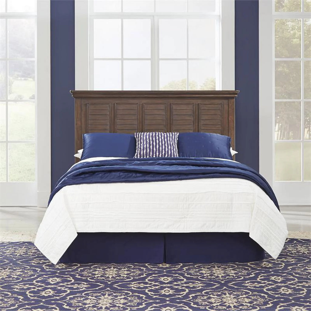 Wood Queen Headboard with Three Panels in Brown K878