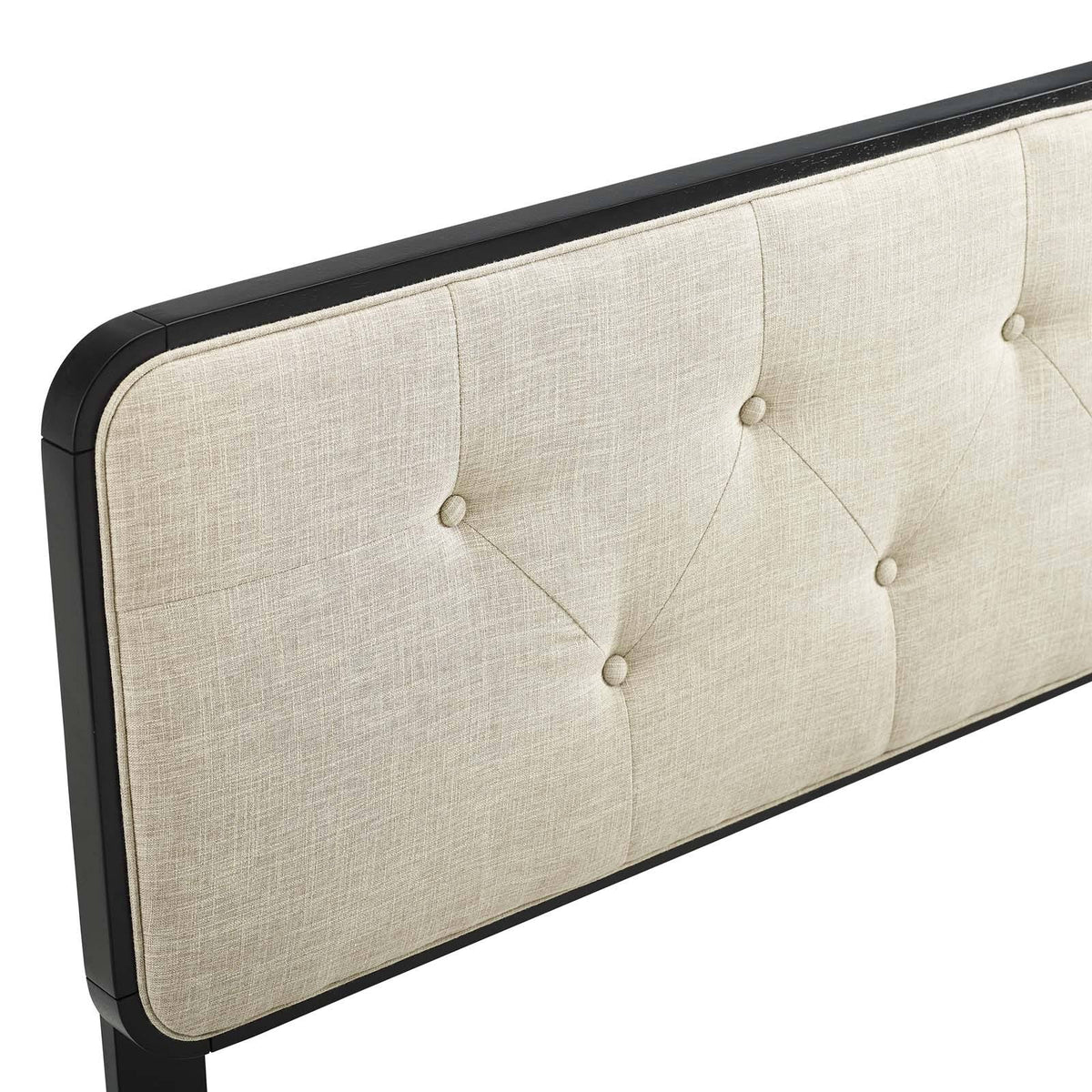 Tufted Twin Fabric and Wood Headboard F802172