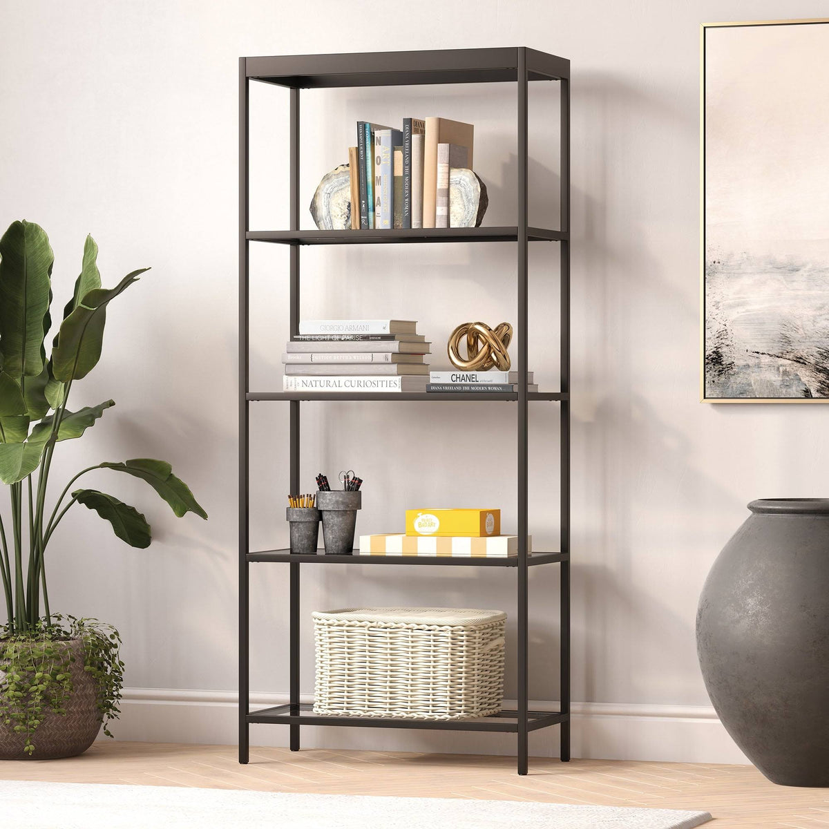 Blackened Bronze Bookcase W9495