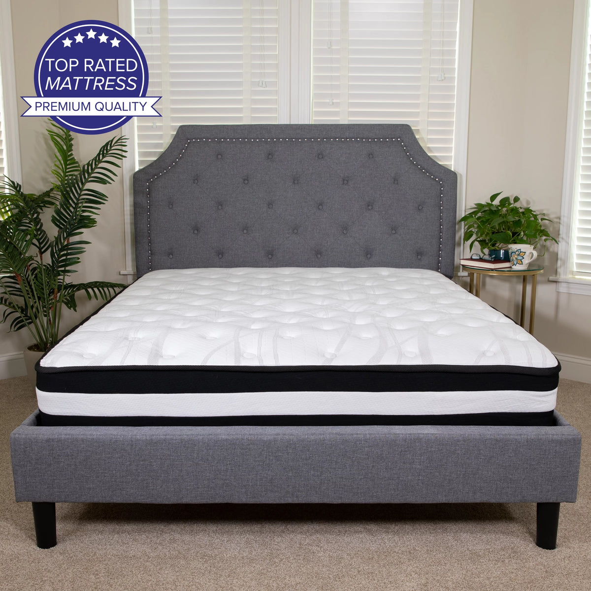 10 Inch Foam and Pocket Spring Firm Mattress King Y5354