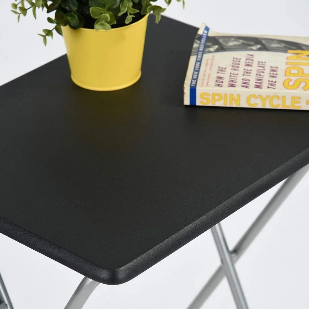 Set of 2 Folding Laptop Tables Black G6289