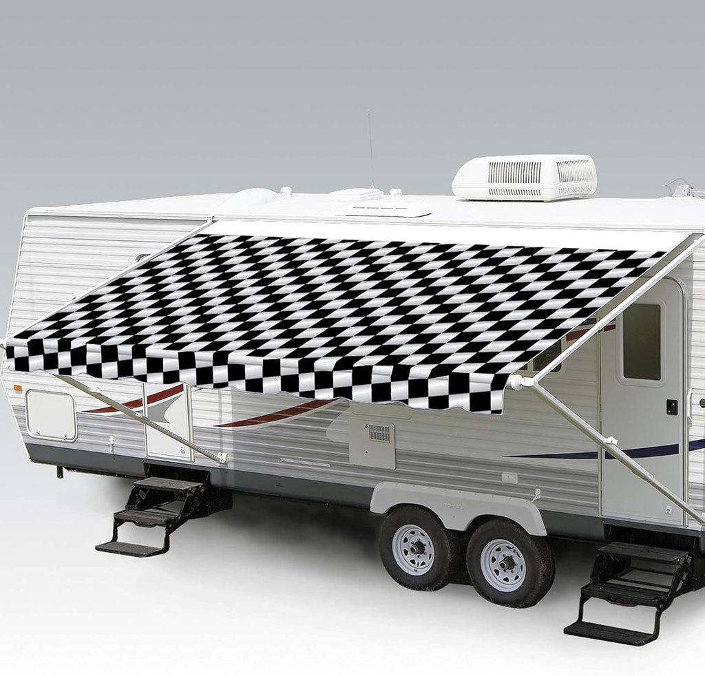 Heavy Duty Weatherproof Vinyl RV Awning Fabric Replacement Z1430