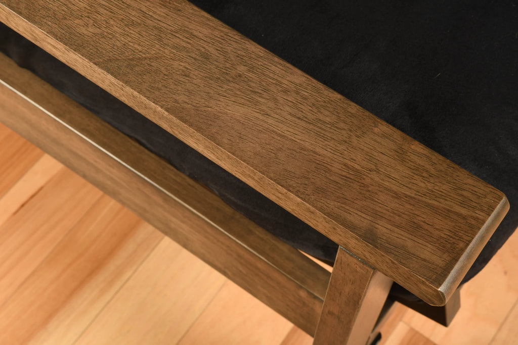 Rustic Walnut Futon with Storage N5438
