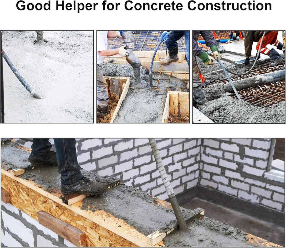Concrete Vibrator 1300W 110V with 2m Copper Shaft Rod J119