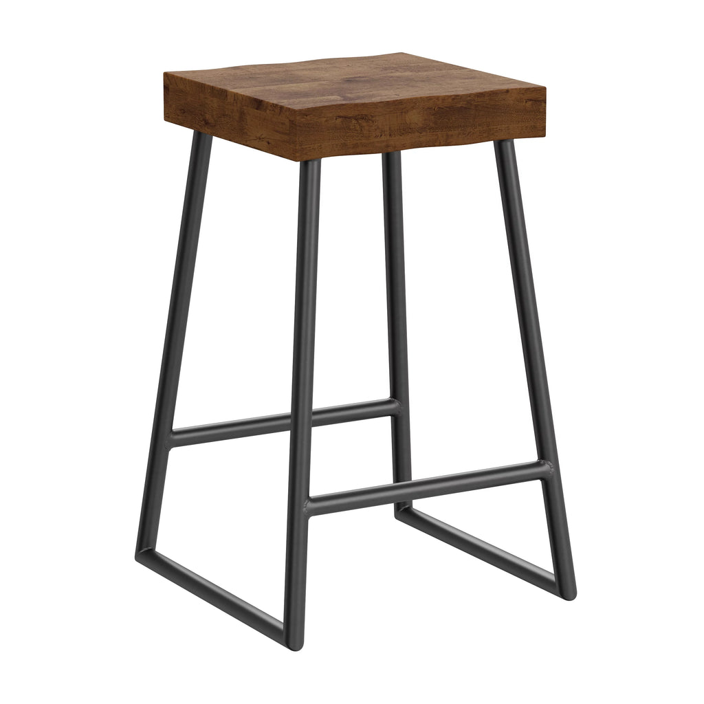 Natural Sheesham Wood Backless Counter Height Stool G653