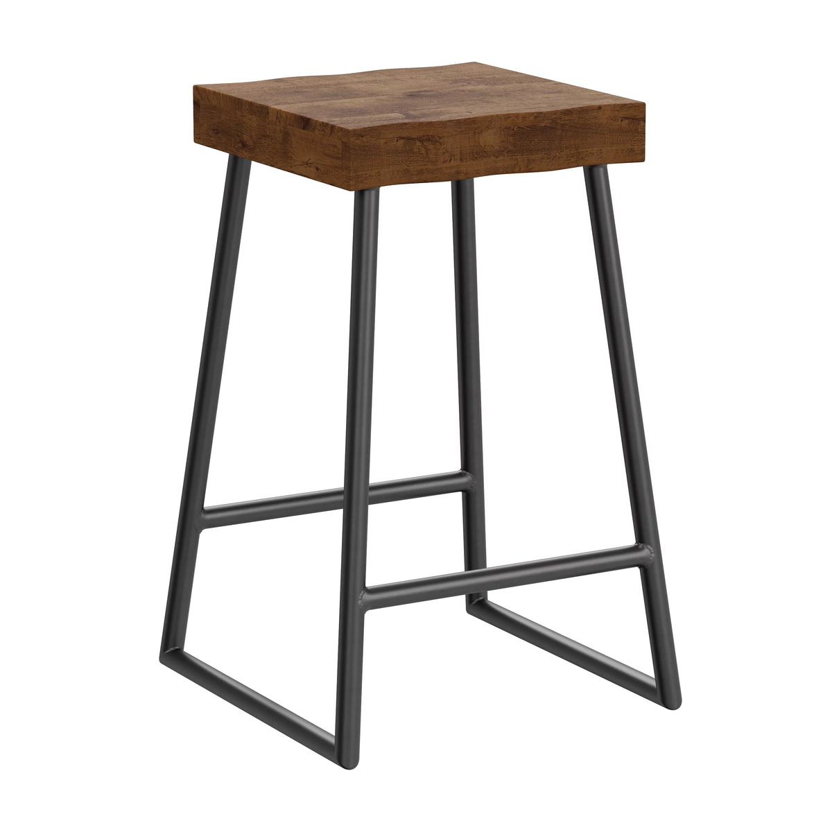 Natural Sheesham Wood Backless Counter Height Stool G653