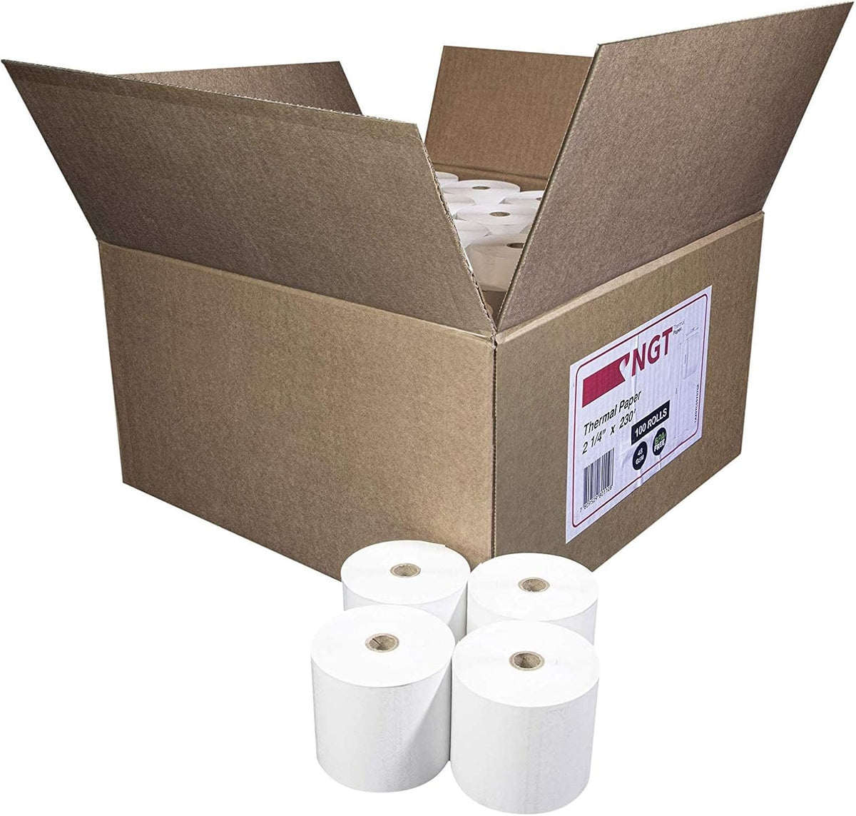 50 pcs 2 ¼ inch x 230 ft Thermal Paper Rolls L754