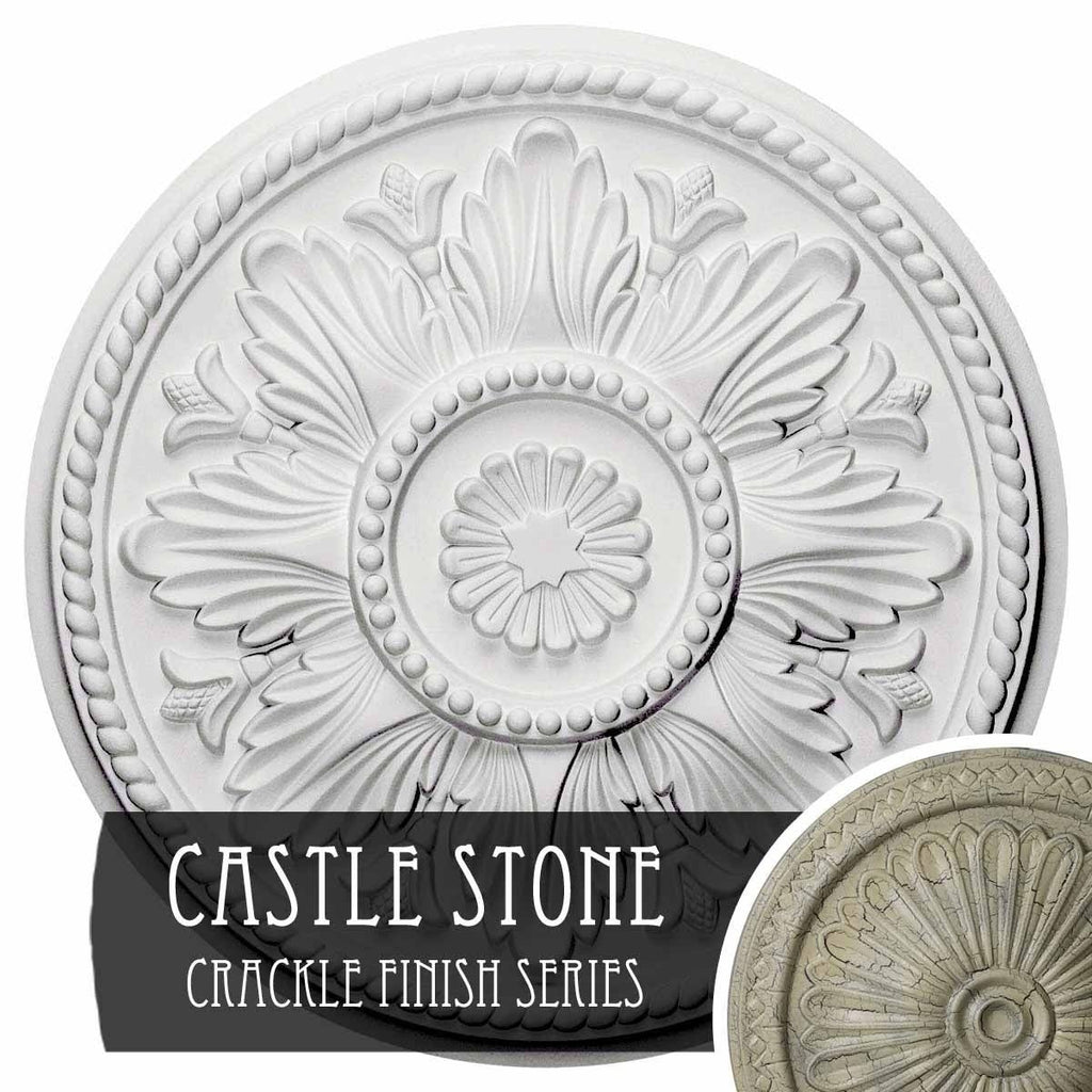 18x22OD x 1 3/4x22P Hand-Painted Ceiling Medallion Q7665