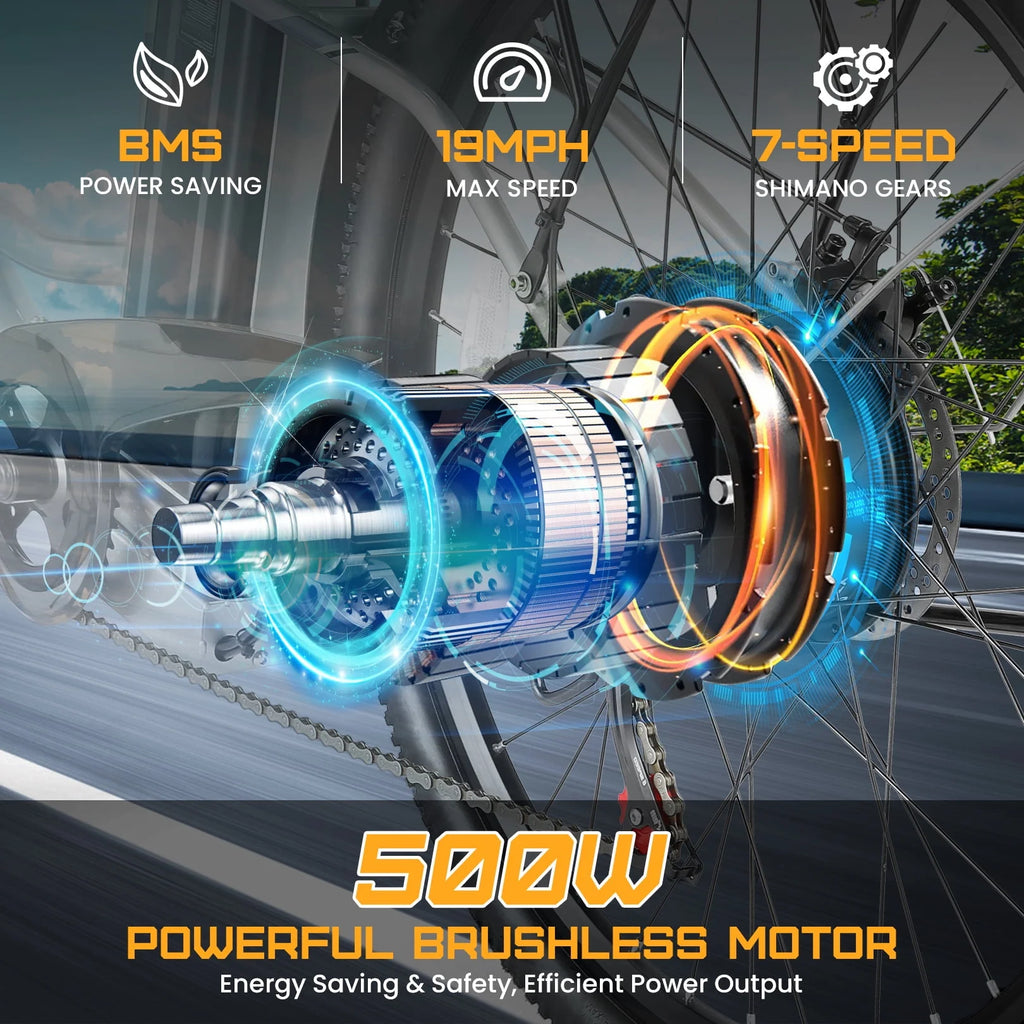 500W Electric Hybrid Bike with 48V 7.8Ah Battery Z259040