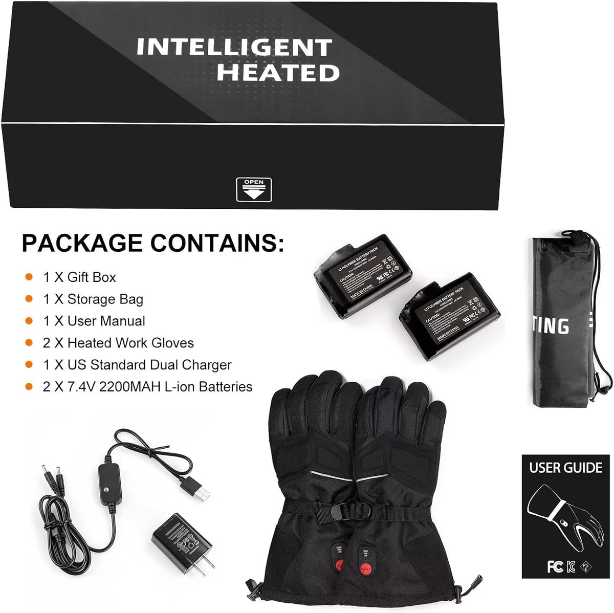 Rechargeable Heated Work Gloves Q672864